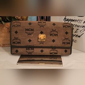 MCM Brown Monogram Wallet